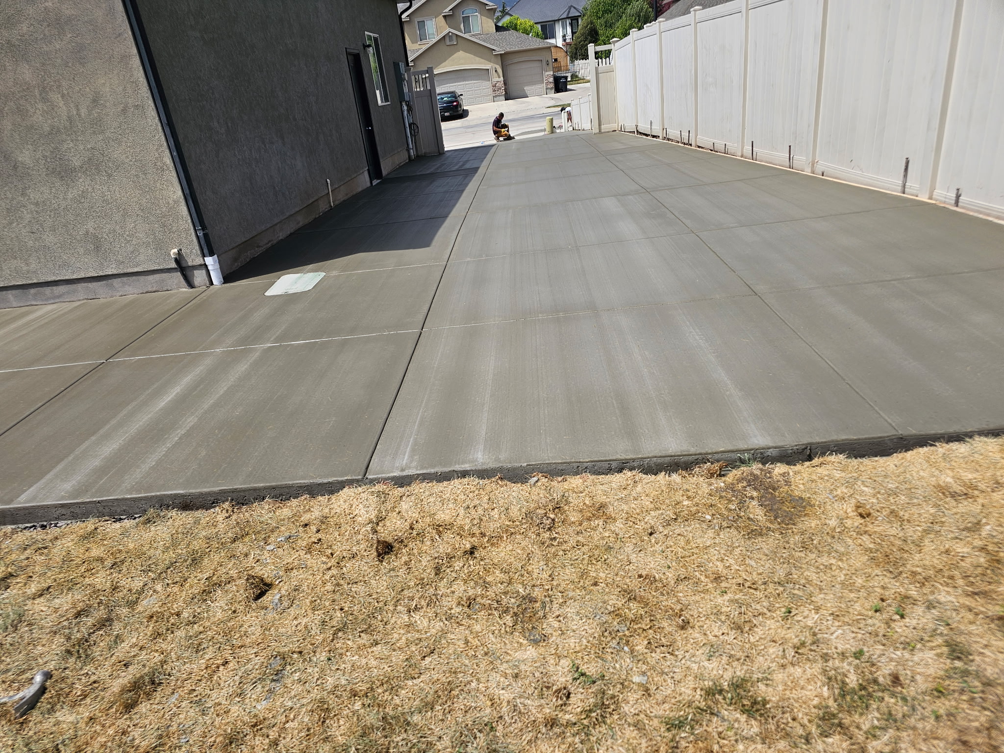 Concrete driveway installation in Utah