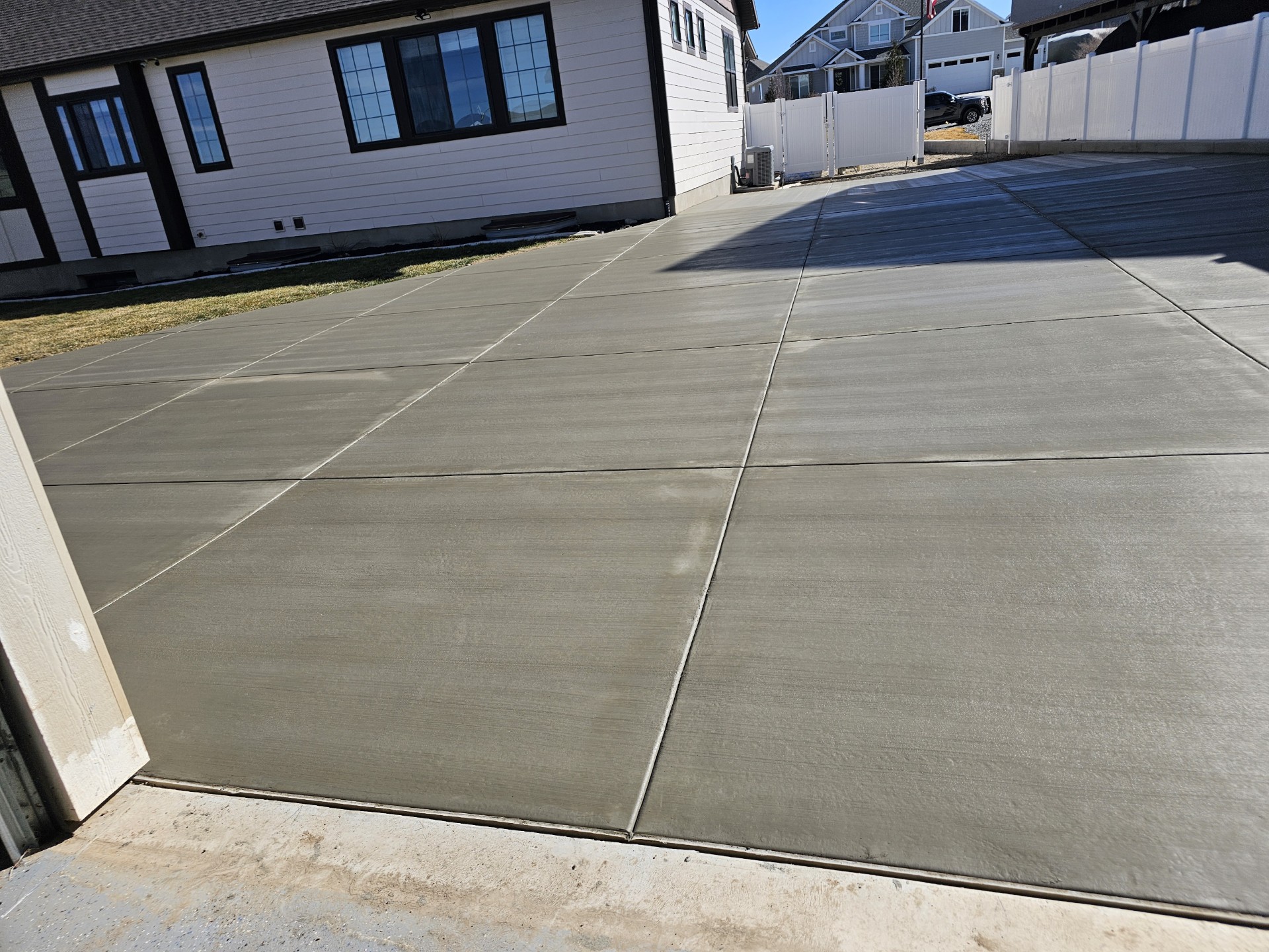 Concrete driveway installed in West Jordan, Utah