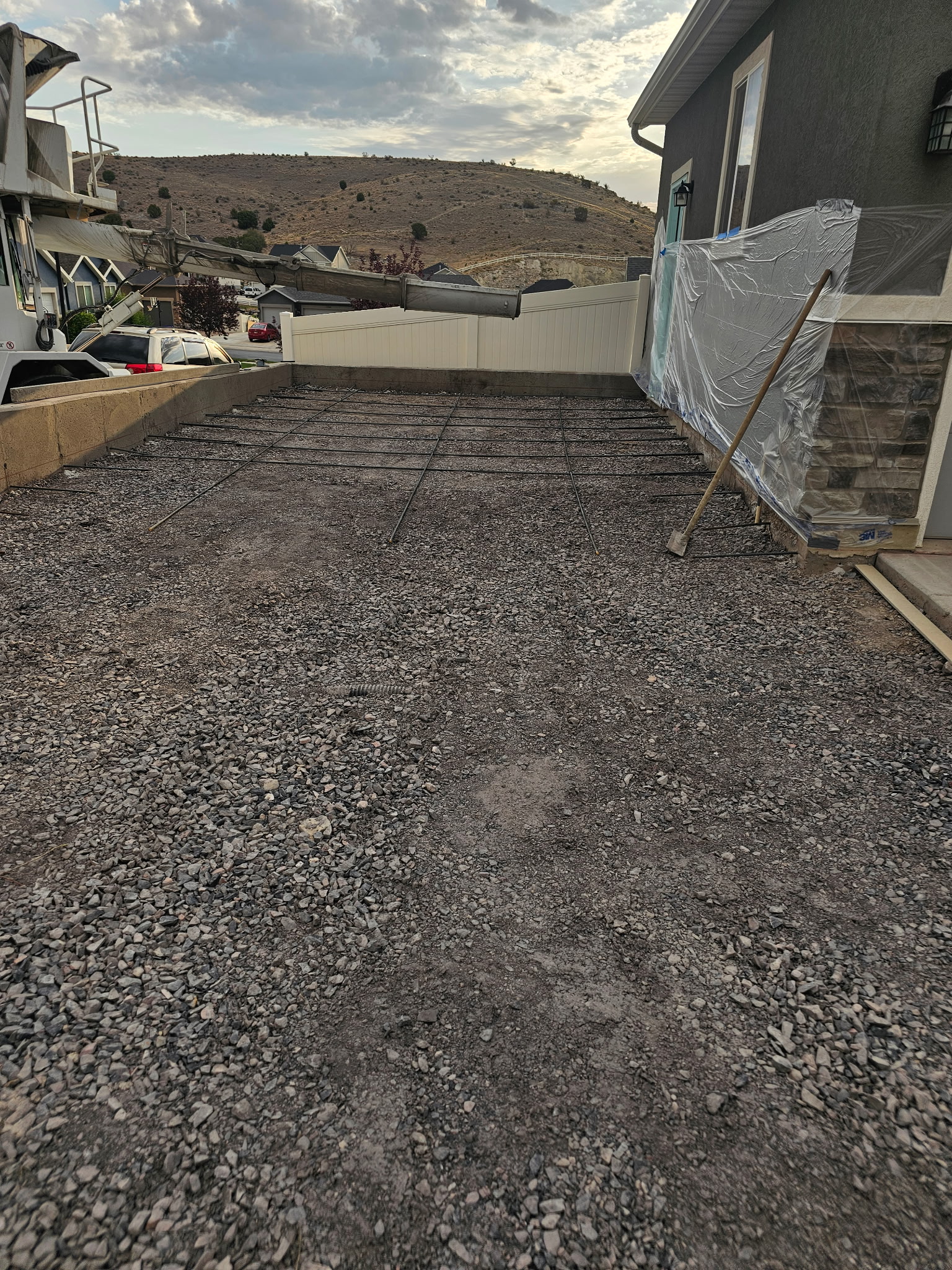Concrete driveway with RV parking in Utah