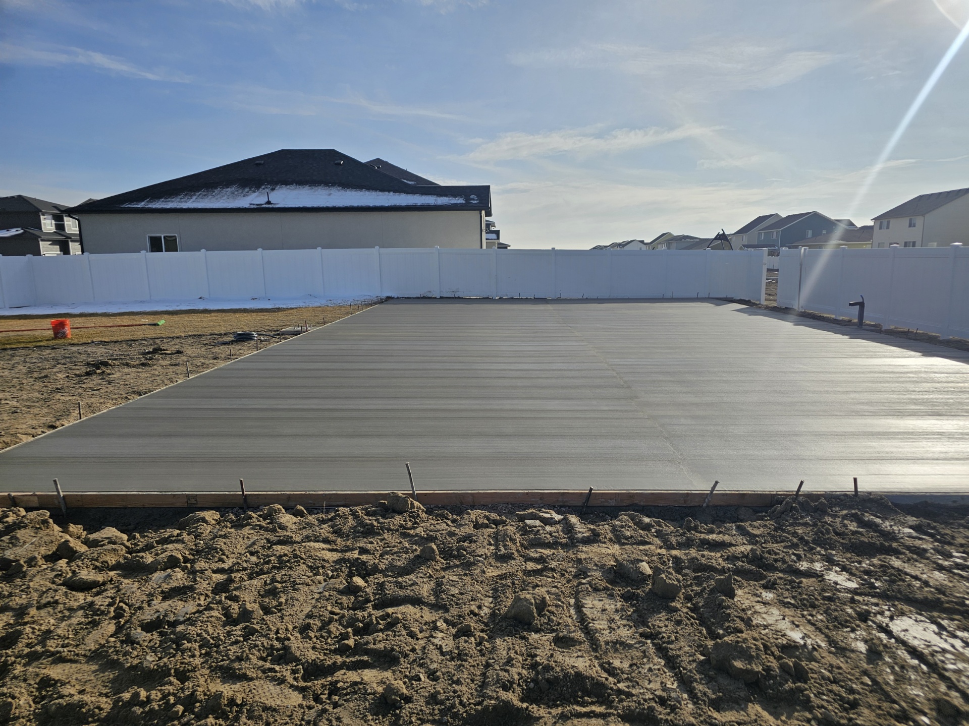 Concrete RV pad slab in Utah
