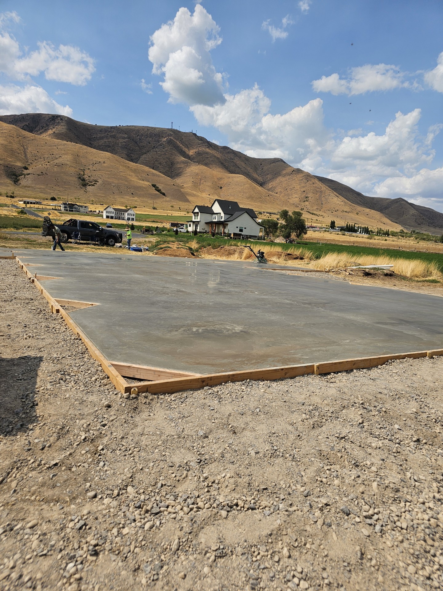 Concrete slab installed at a Utah home