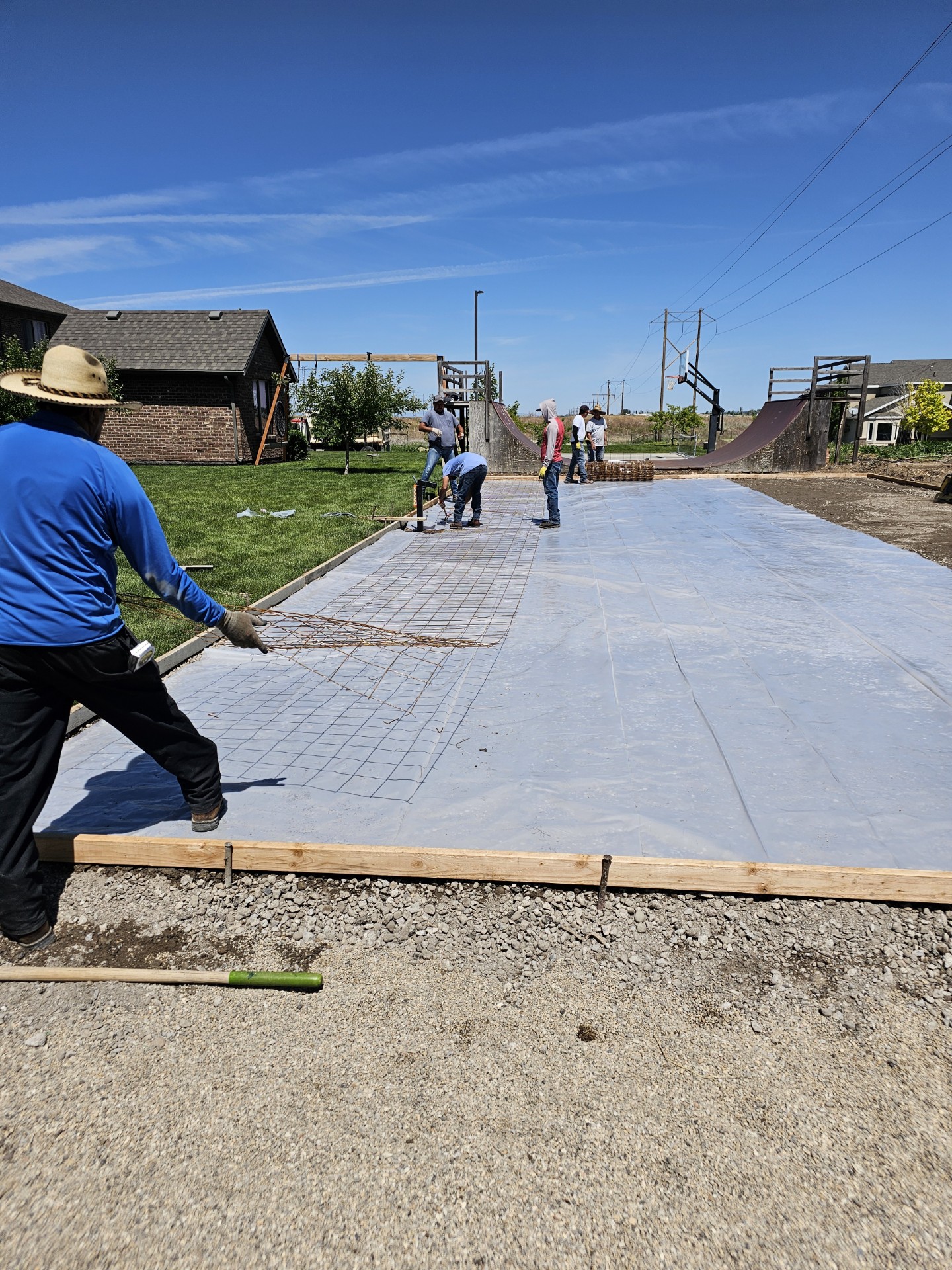 Driveway rebar and subgrade preparation in West Jordan, Utah