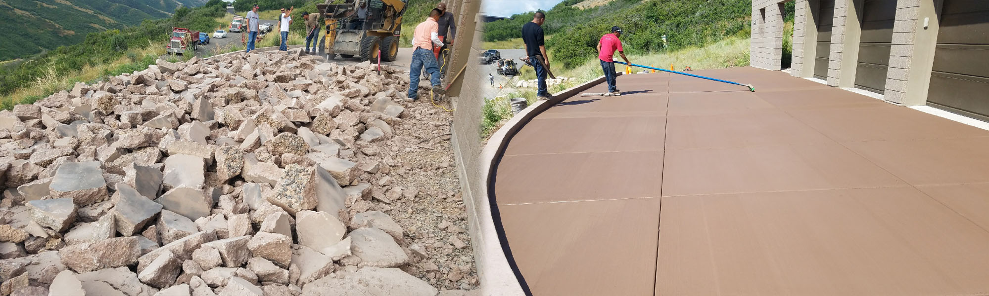 Before and after concrete project transformation by West Jordan Concrete LLC