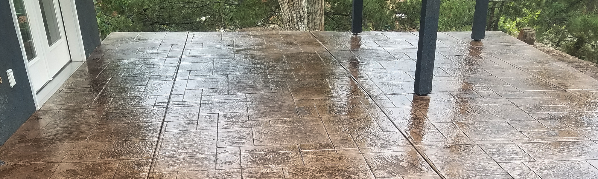 Stamped concrete work by West Jordan Concrete LLC in Utah
