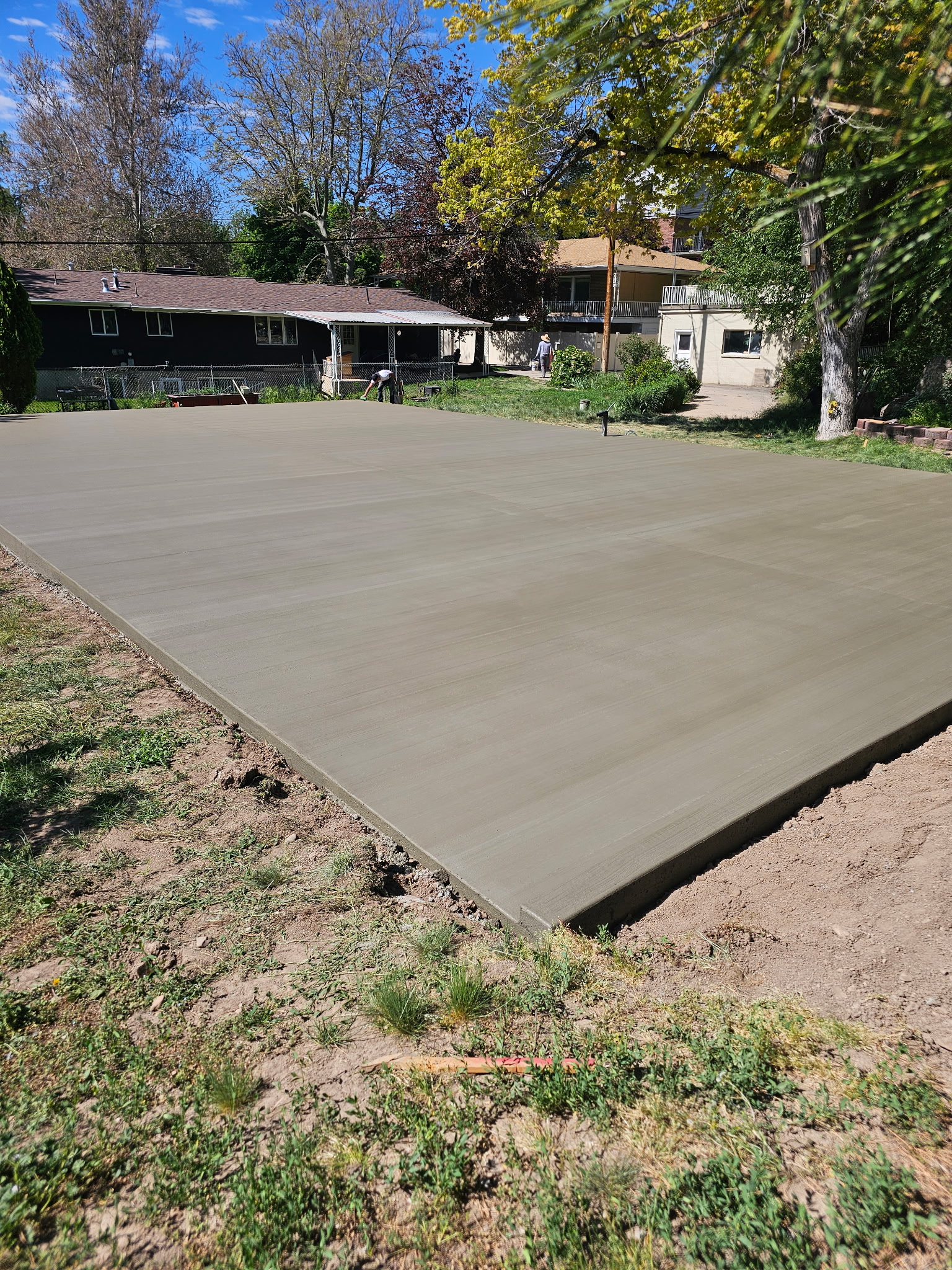 Concrete overlay slab poured over an existing driveway in Utah