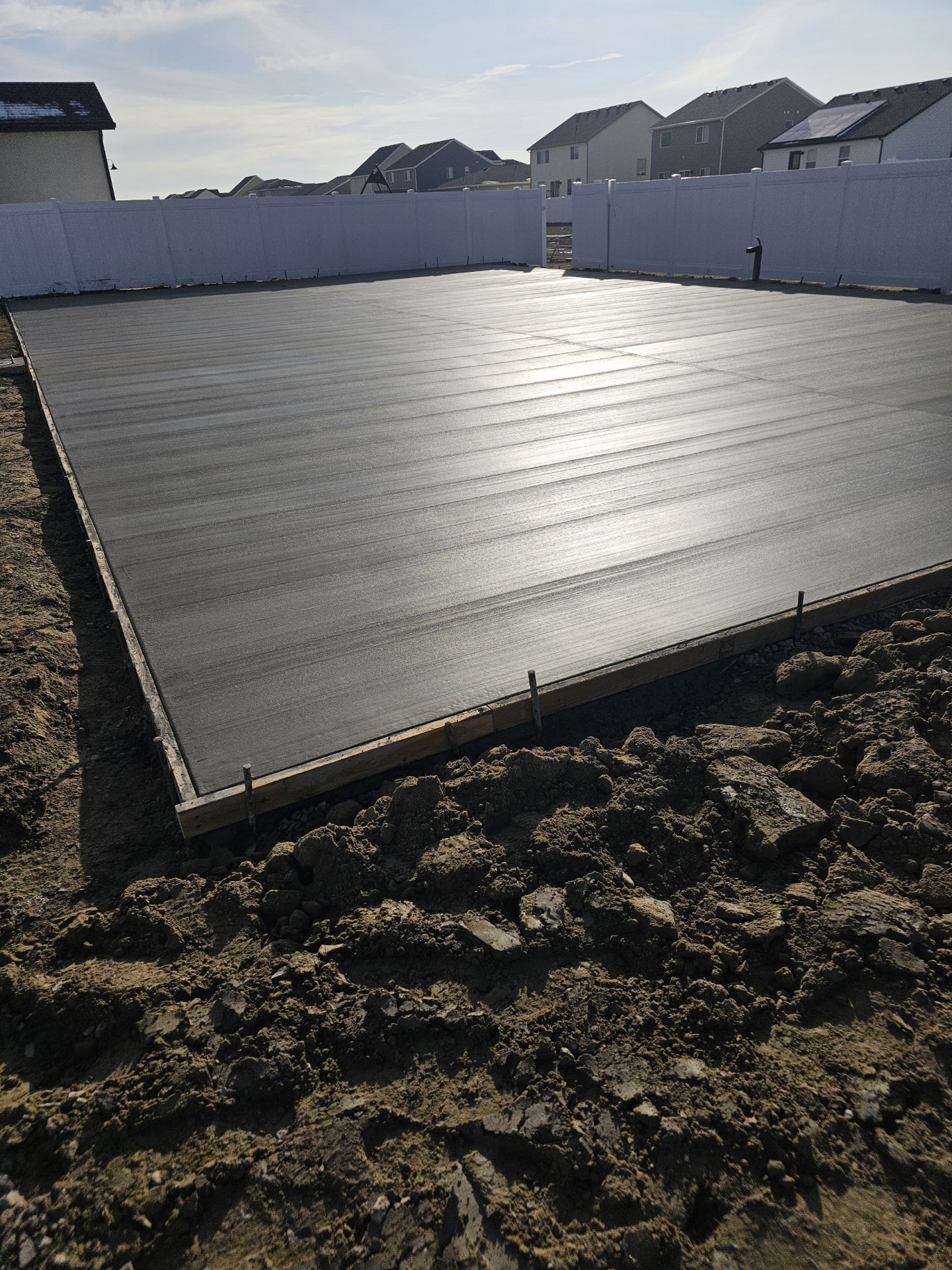 Large concrete patio slab in Utah